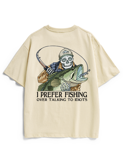 Talk Less Fish More Unisex Heavyweight Cotton T-Shirt