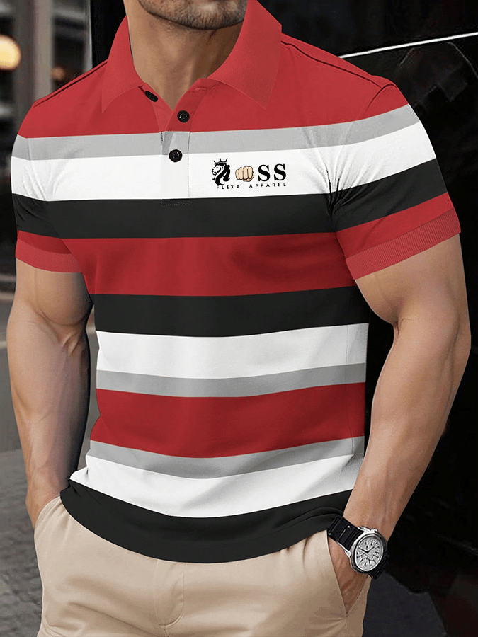 Lässiges Poloshirt für Herren mit Buchstabendruck