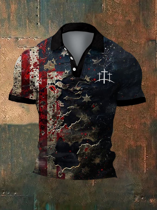 Men's Independence Day print polo