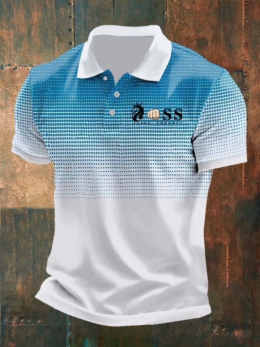Lässiges Poloshirt mit Kontrastdruck für Herren