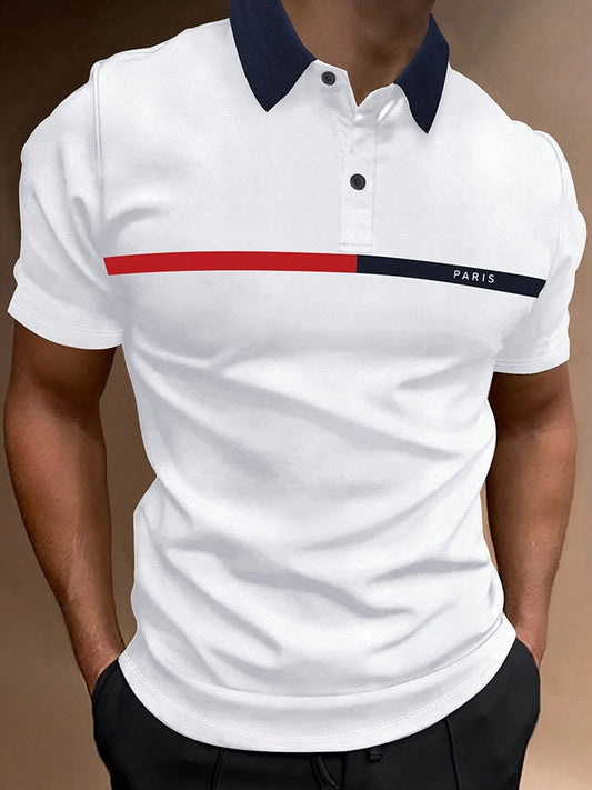 Lässiges Poloshirt mit Aufdruck für Herren