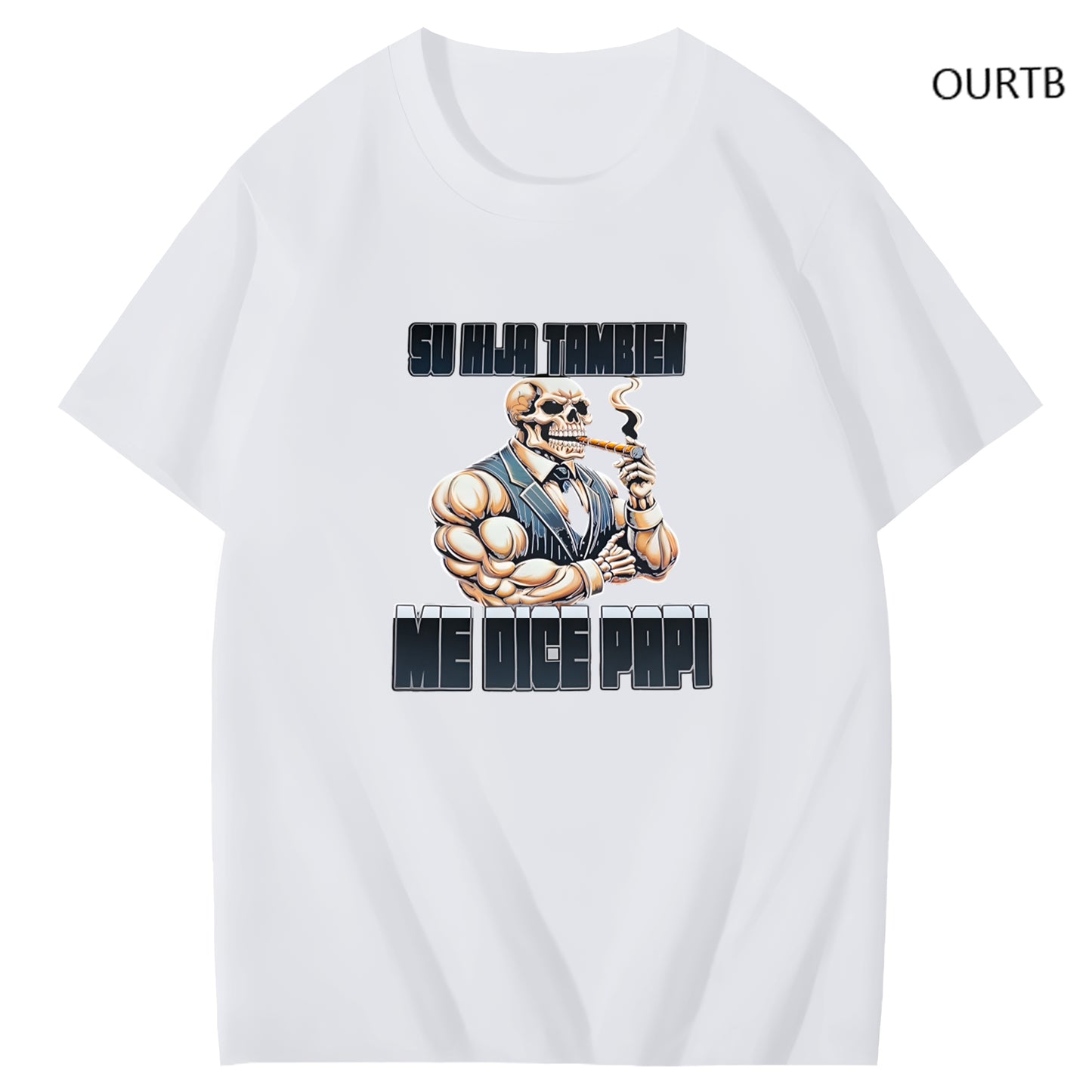Su Hija Tambien Me Dice Papi Art Pattern Print T-Shirt