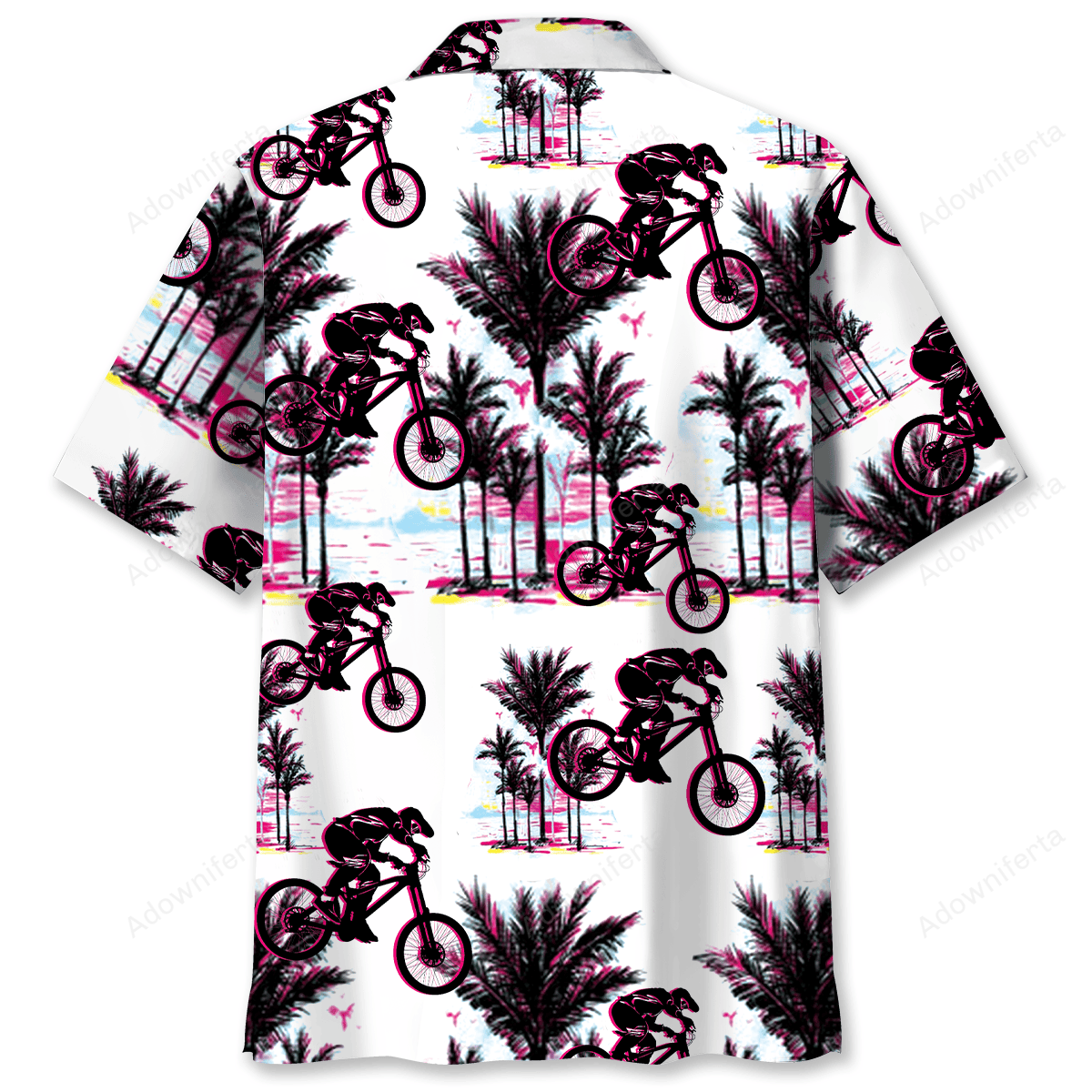 Mountain Bike Abstract Hawaiian Shirt