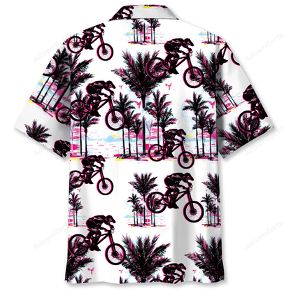 Mountain Bike Abstract Hawaiian Shirt
