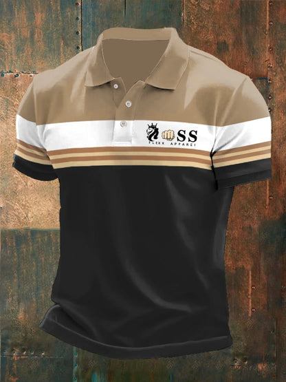 Lässiges Poloshirt mit Kontrastdruck für Herren