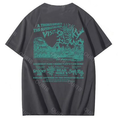 Spooky Island Halloween 100% Cotton T-Shirt