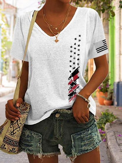 🔥Last Day 49% Off🔥Women's Independence Day Printed Casual T-Shirt