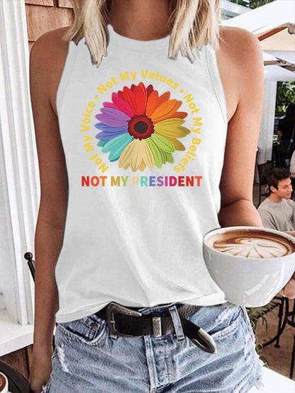 Retro Not My President, Not My Voice, Not My Values, Not My Beliefs Print Vest