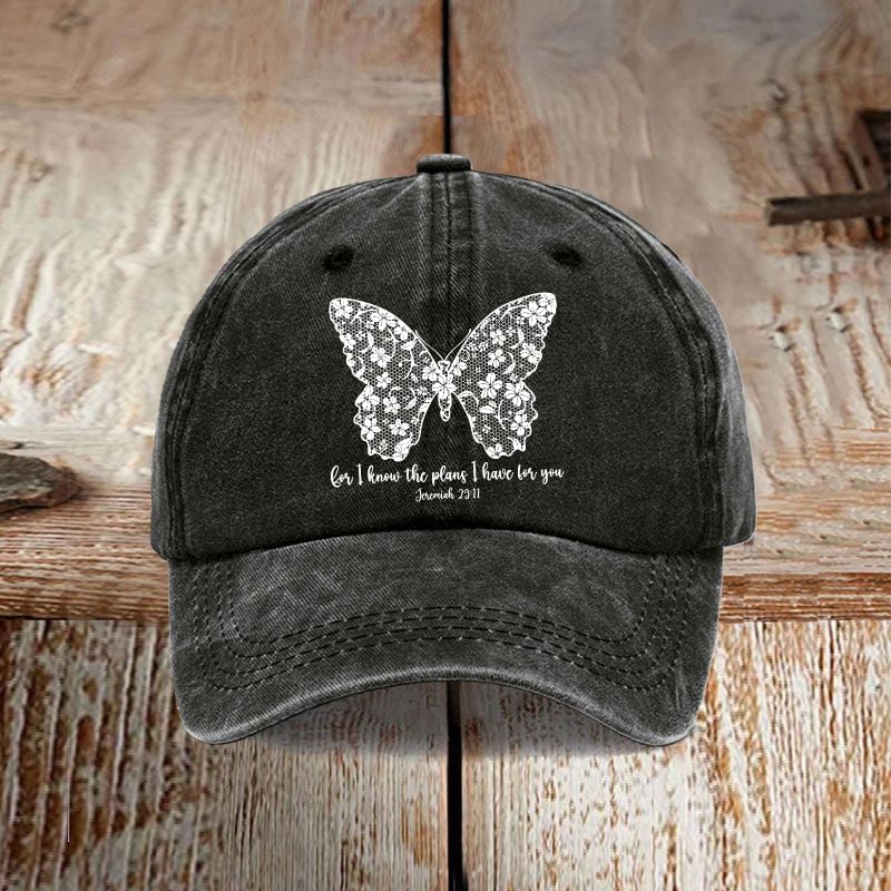 Women'S Casual Butterfly Faith Print Baseball Cap