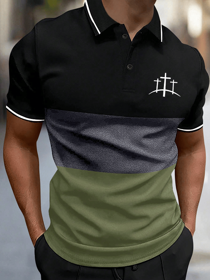 Men's Faith Print Polo Shirt