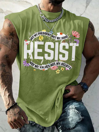 Retro Resist Not My President, Not My Voice, Not My Values, Not My Beliefs Print Vest