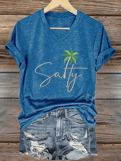 Women's Salt & Light Faith Print V-Neck T-Shirt