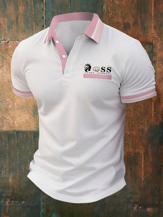 Lässiges Poloshirt mit Kontrastdruck für Herren