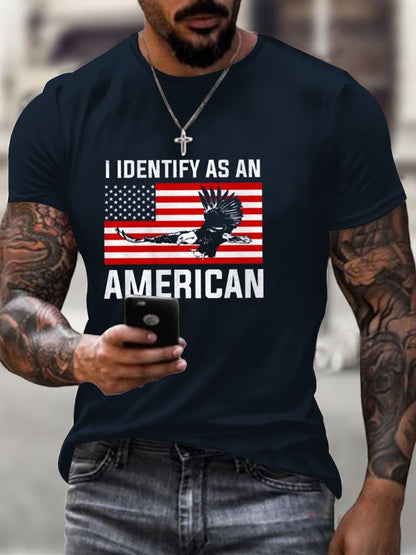 Men'S I Identify As An American printed T-Shirt