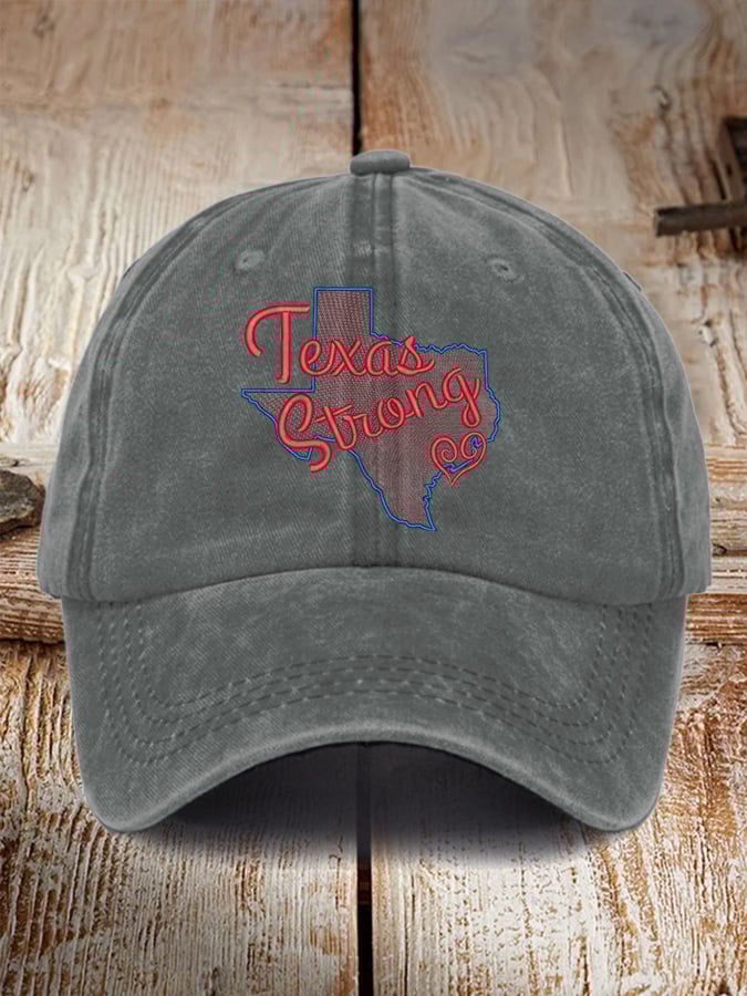 Retro Texas Strong Print Baseball Cap