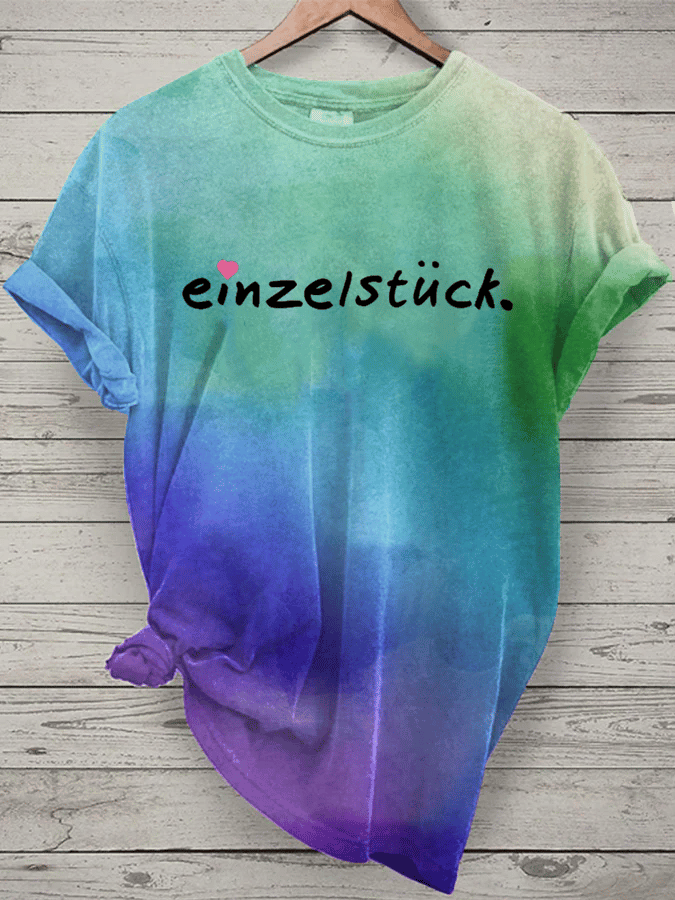 “Einzelstück”Damen-T-Shirt mit Rundhalsausschnitt
