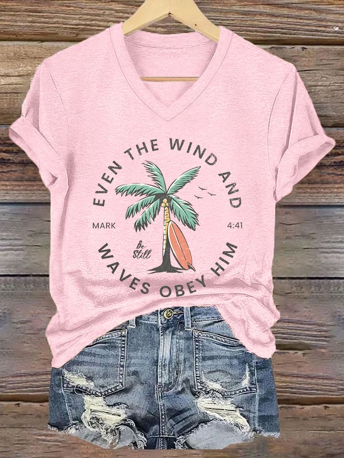 Women'S Casual Christian Scripture Graphic Print Short Sleeve T-Shirt