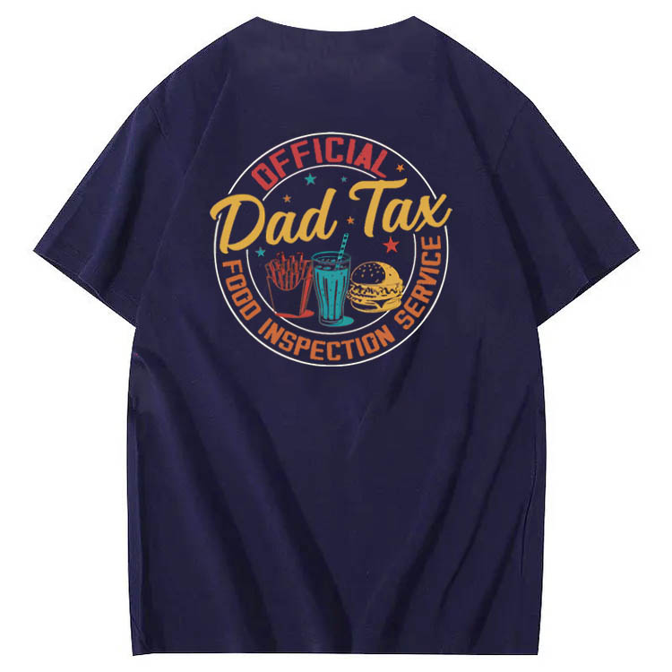 Official Dad Tax Pattern Print 100%Cotton T-Shirt