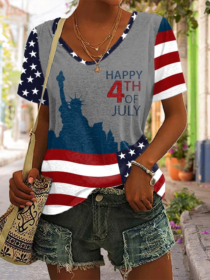 🔥Last Day 49% Off🔥Women's Casual Printed Short Sleeve T-Shirt