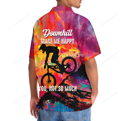 Downhill Make Me Happy Hawaiian Shirt
