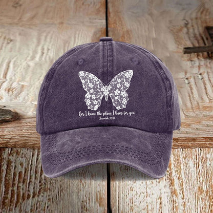 Women'S Casual Butterfly Faith Print Baseball Cap