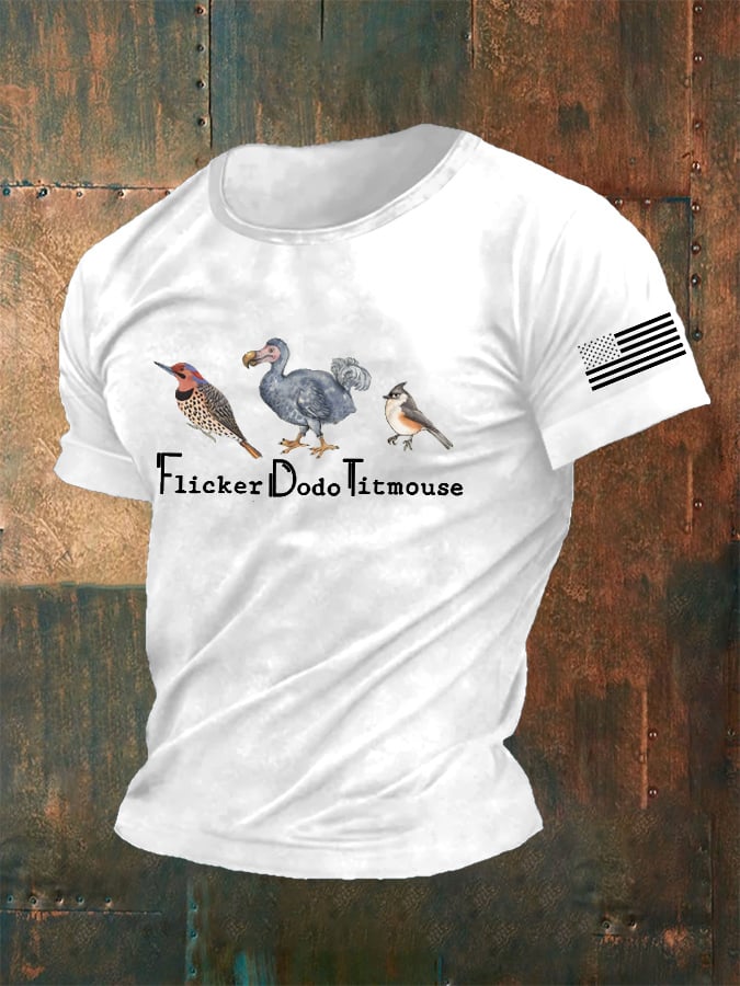 Men's Retro FDT Animal Print Casual T-Shirt