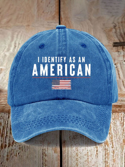 Retro I Identify As An American Print Baseball Cap