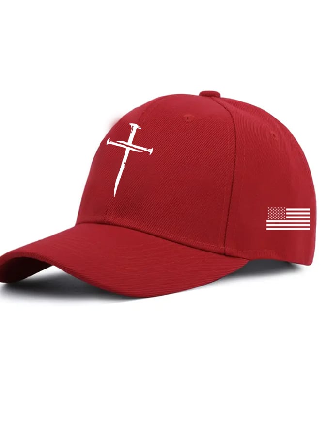 🔥Buy 5 Get 15% Off🔥Unisex Flag Cross Print Baseball Cap