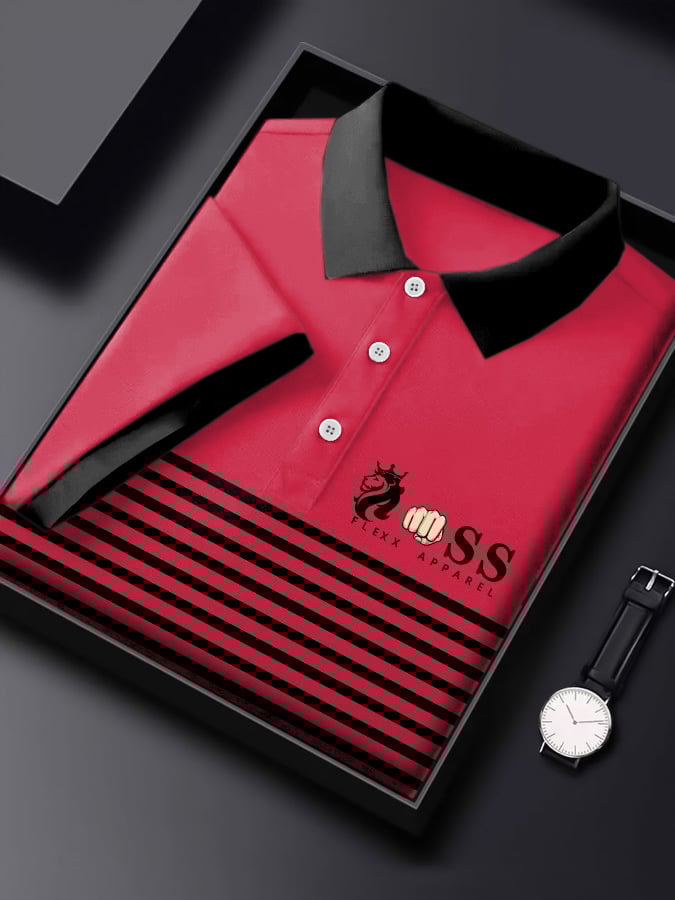 Lässiges Poloshirt für Herren mit Buchstabendruck