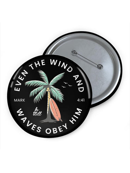 Palm Tree Christian Scripture Brooch