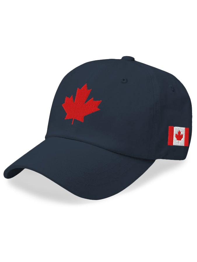 Retro Canadian Maple Leaf Print Baseball Cap