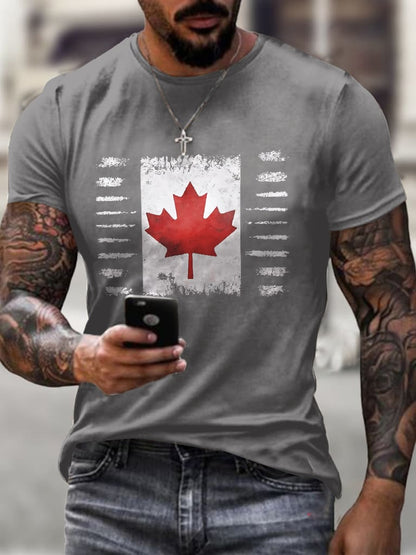 Men's Retro Canada Print T Shirt