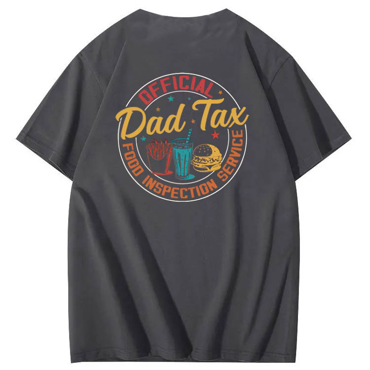 Official Dad Tax Pattern Print 100%Cotton T-Shirt