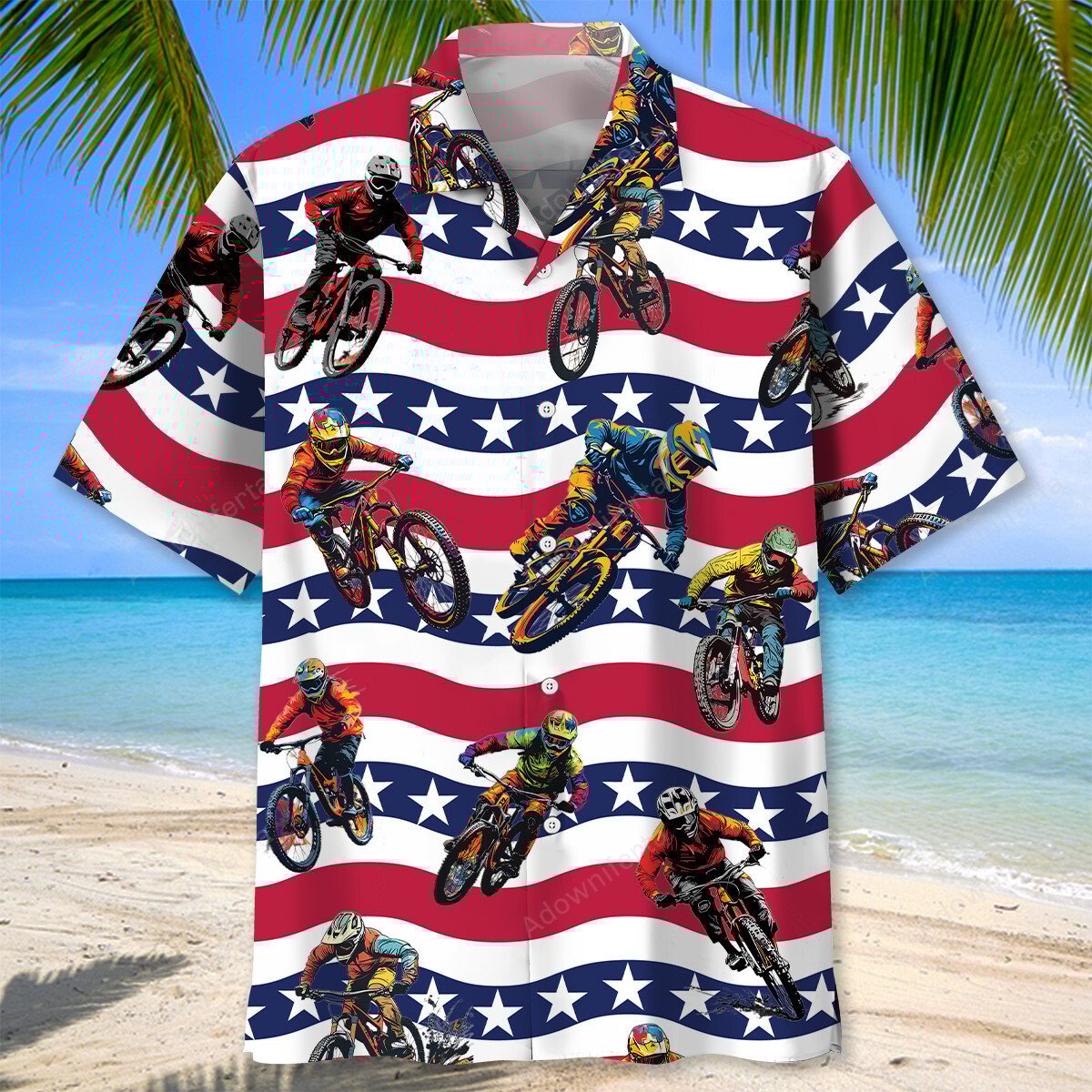 America Mountain Bike Hawaiian Shirt