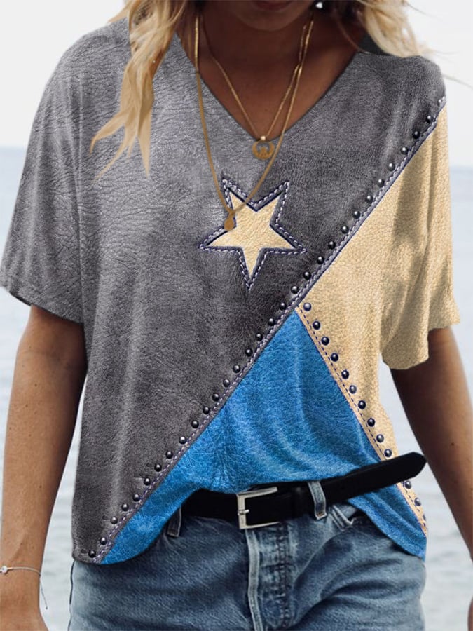 🔥Last Day 49% Off🔥Women's Independence Day Art Print T-Shirt