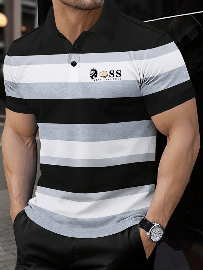 Lässiges Poloshirt für Herren mit Buchstabendruck