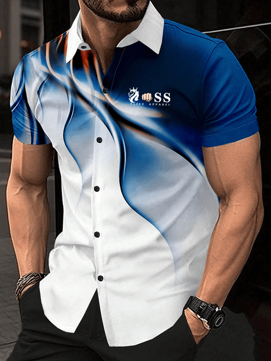 Herren Freizeithemd mit Retro-Schriftzug