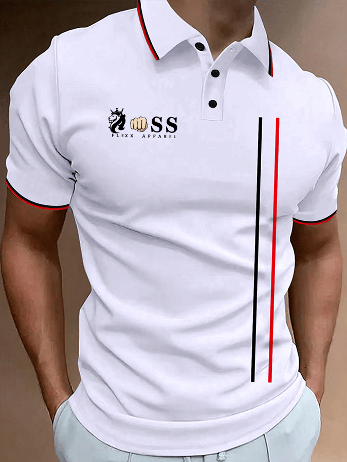 Modisches, lässiges Poloshirt mit Aufdruck für Herren