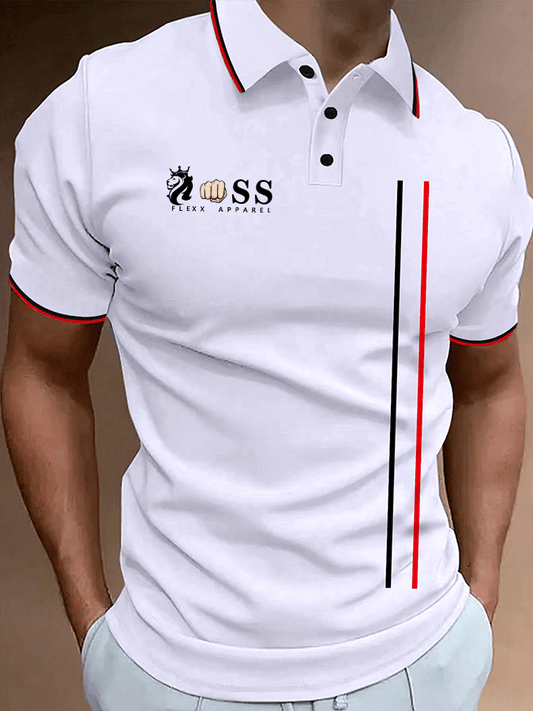 Modisches, lässiges Poloshirt mit Aufdruck für Herren