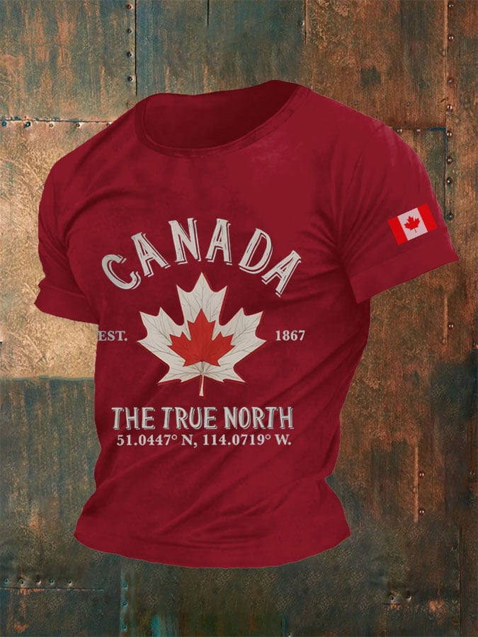 Mens Canada True North Print T-Shirt