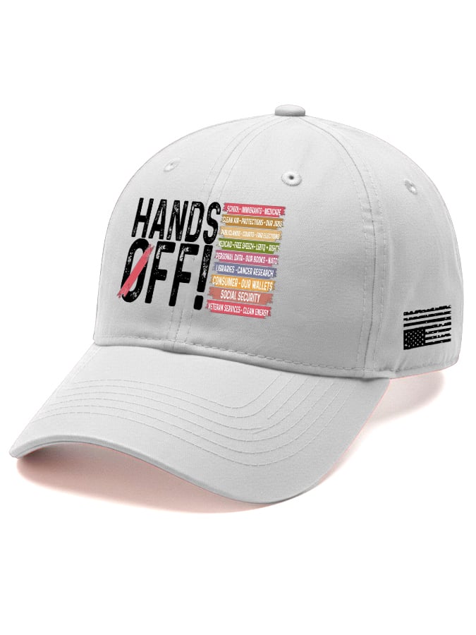 Unisex Retro Hands Off Protest Printed Baseball Cap