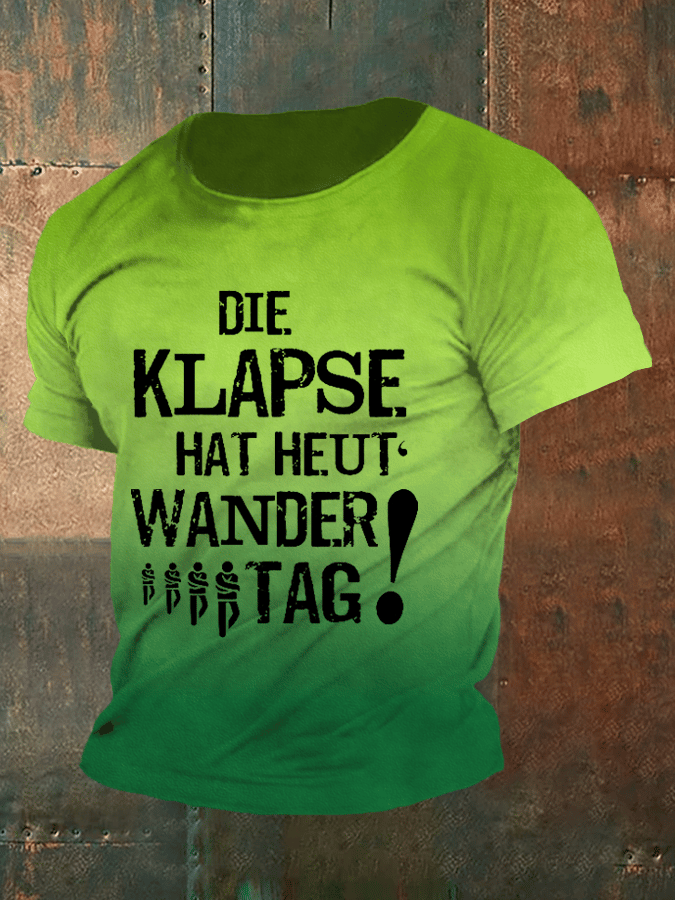 The nuthouse has hiking day today! - Men's round-neck T-shirt