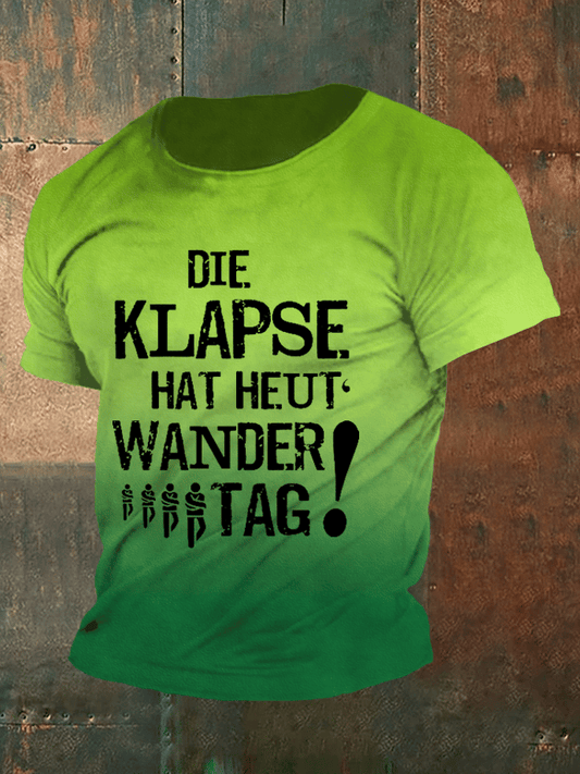 The nuthouse has hiking day today! - Men's round-neck T-shirt