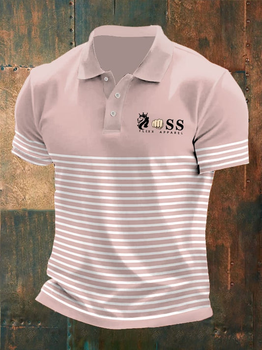 Lässiges Poloshirt mit Kontrastdruck für Herren