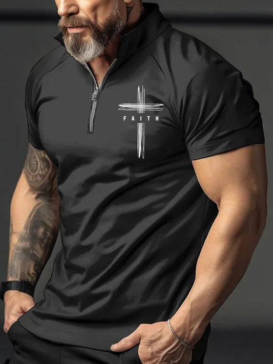 Men's Faith Print Polo Shirt