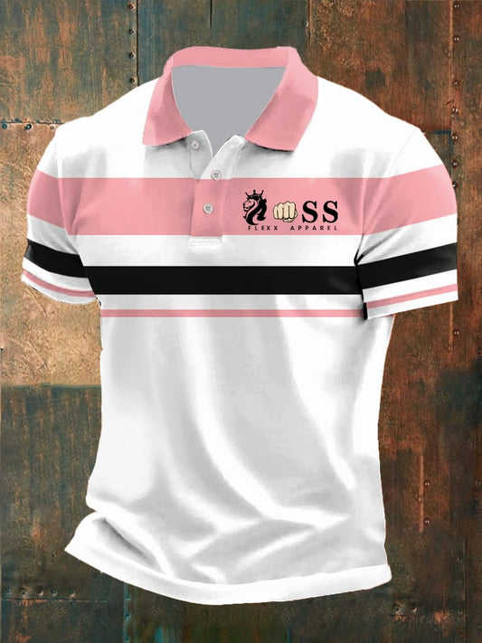 Lässiges Poloshirt mit Kontrastdruck für Herren