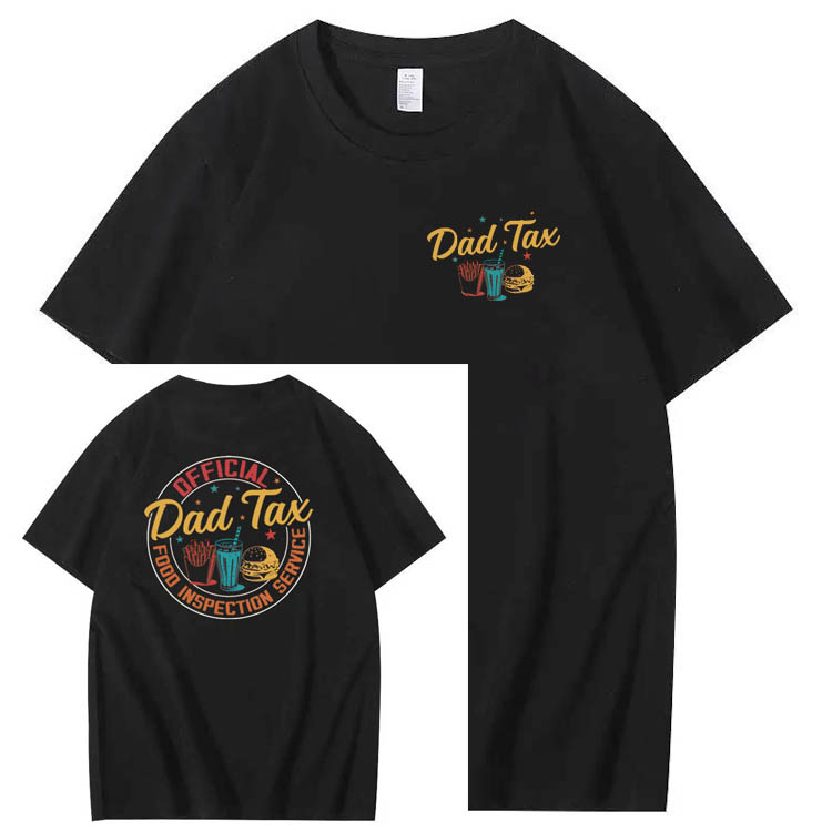 Official Dad Tax Pattern Print 100%Cotton T-Shirt
