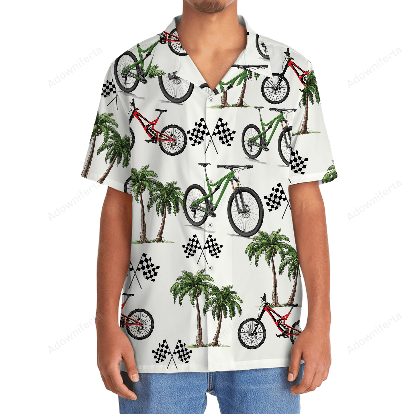 Mountain Bike Racer Hawaiian Shirt