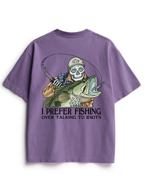 Talk Less Fish More Unisex Heavyweight Cotton T-Shirt