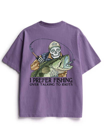 Talk Less Fish More Unisex Heavyweight Cotton T-Shirt